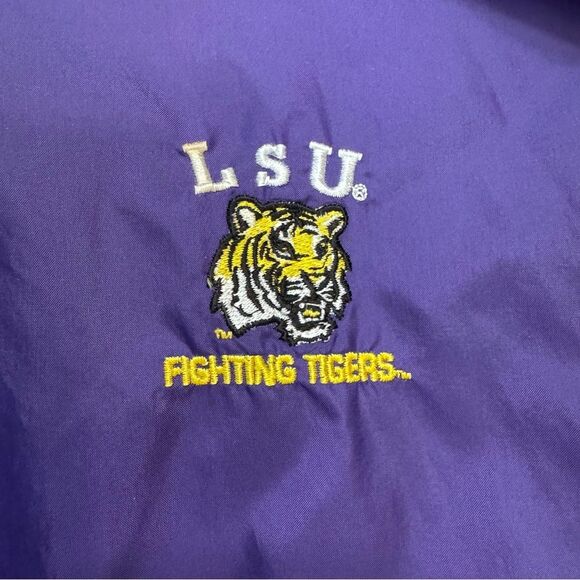 LSU Starter Windbreaker Hooded Jacket - Large - Embroidered Logo - Picture 9 of 10